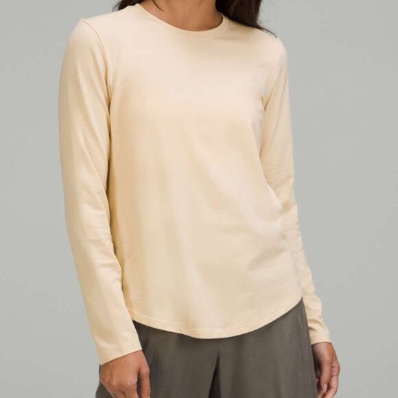 lululemon athletica Tops - NWT Lululemon love long sleeve Top  Classic Prosecco Size 6 Cream Tan Off white
